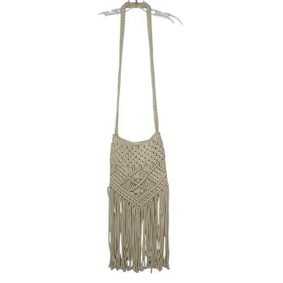Ecote Boho Macamre Braided Tassel Fringe Shoulder Bag - Picture 1 of 15